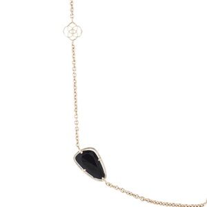 Kendra Scott Gold Necklace with Black Pendant